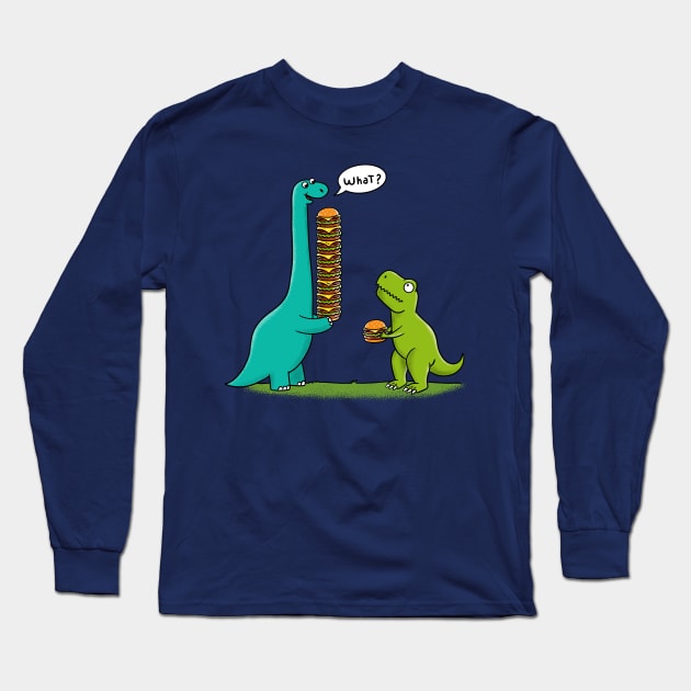 BURGERSAURUS Long Sleeve T-Shirt by coffeeman